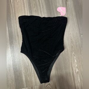 NWT Sugar Thrillz Black Velvet Bodysuit